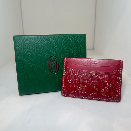 Red Goyard Wallet