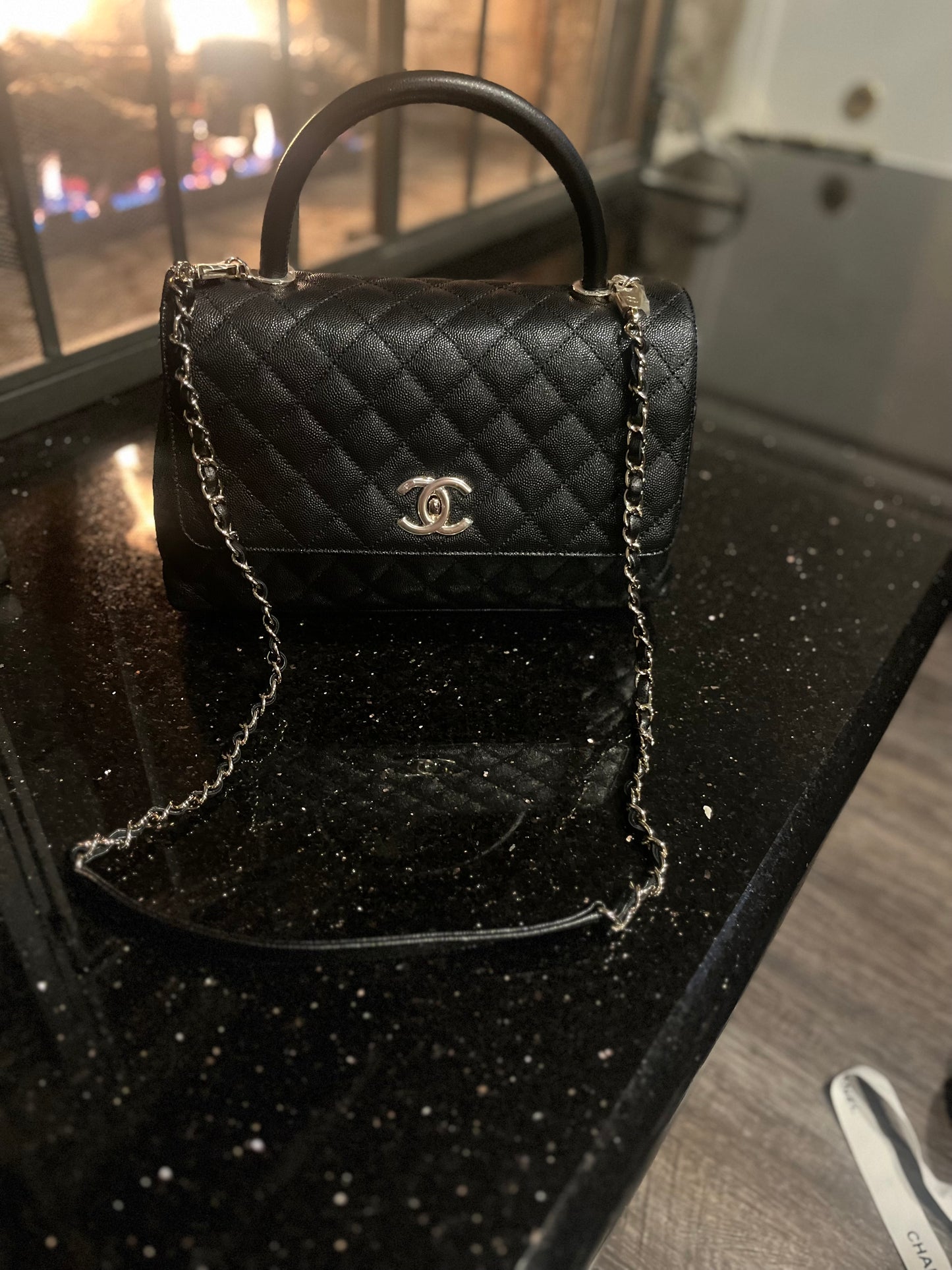 Chanel Black Cavier Flap Bag