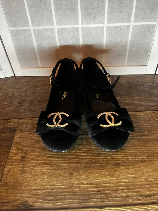 Chanel Velvet Ballerina Mary Jane