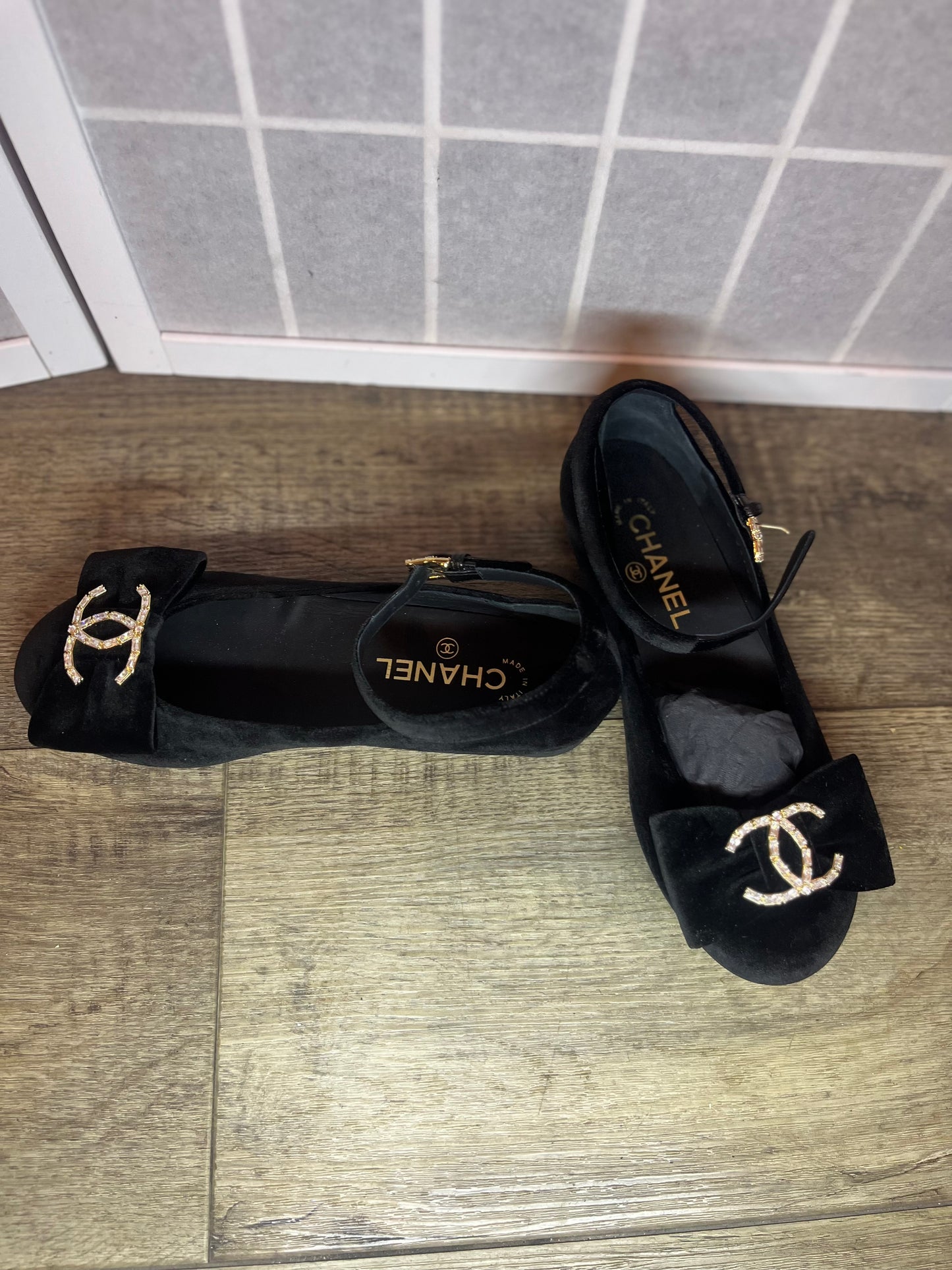 Chanel Velvet Ballerina Mary Jane