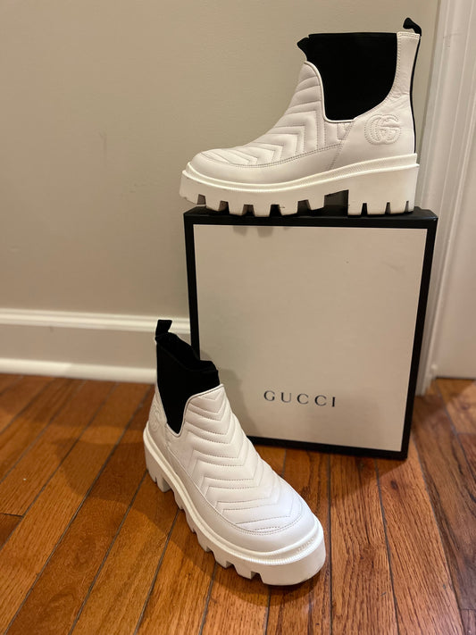 Quilted Combat Boot GUCCI